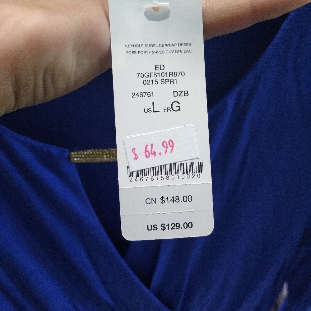 Bebe blue dress